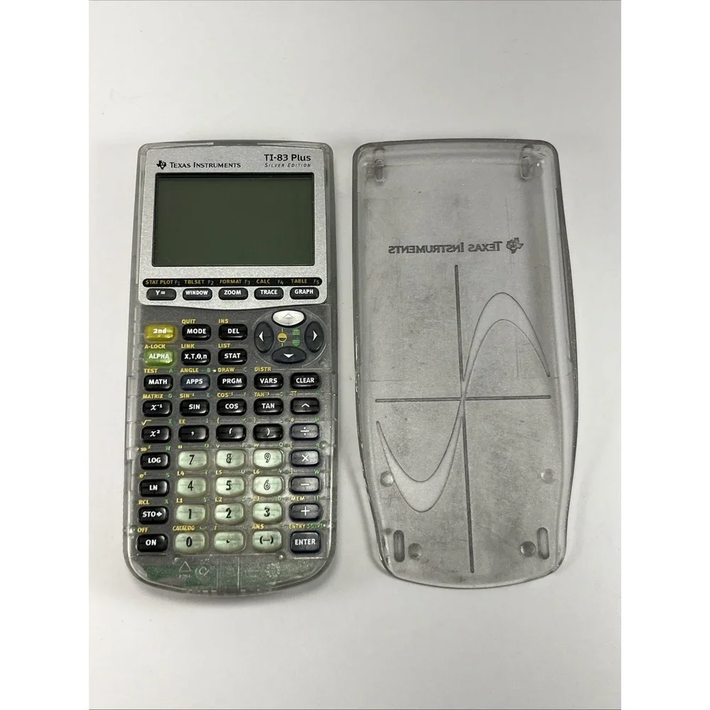 Texas Instruments TI-83-PLUS Graphing Calculator Silver Edition Handheld Tested - Picture 1 of 6